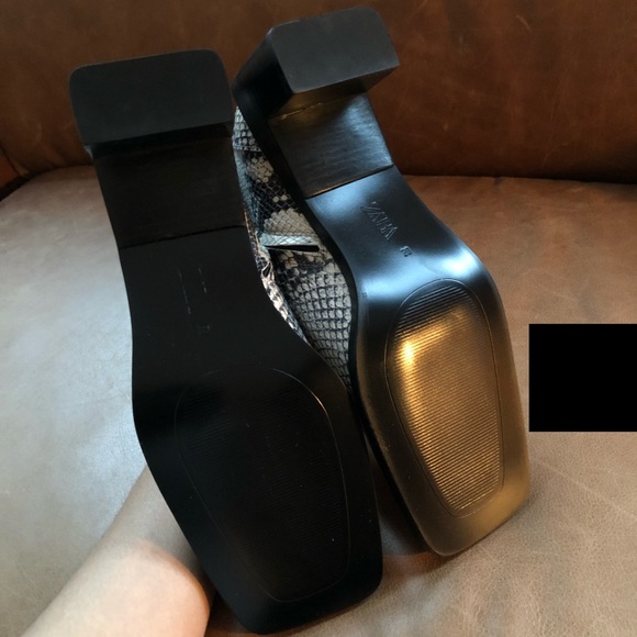 Soldout Zara Snakeskin leather square heel boots - Picture 6 of 8